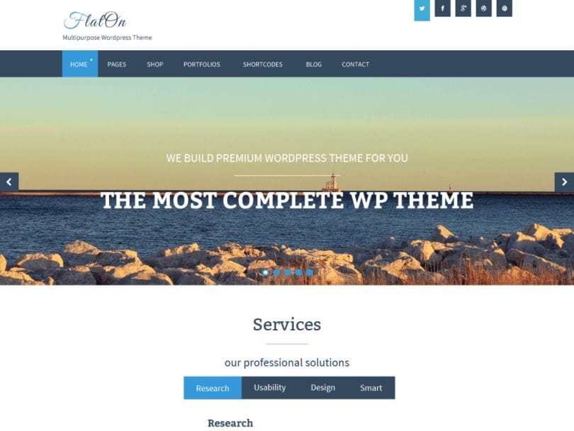 Os melhores temas para WordPress, gratuitos e responsivos para seu site ou blog. 7 flaton-theme-gratis