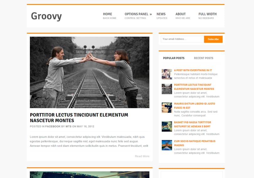 Os melhores temas para WordPress, gratuitos e responsivos para seu site ou blog. 22 groovie-tema-para-wordpress