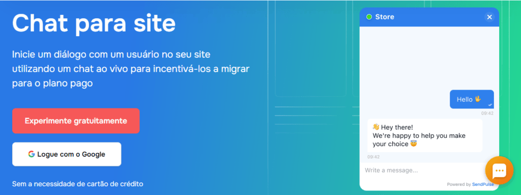 Os 5 melhores Chats Gratuitos Para o seu site 2 chat Sendpulse