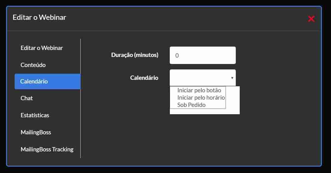 Criar um Webinar na Builderall 3 calendário ferramenta webinar