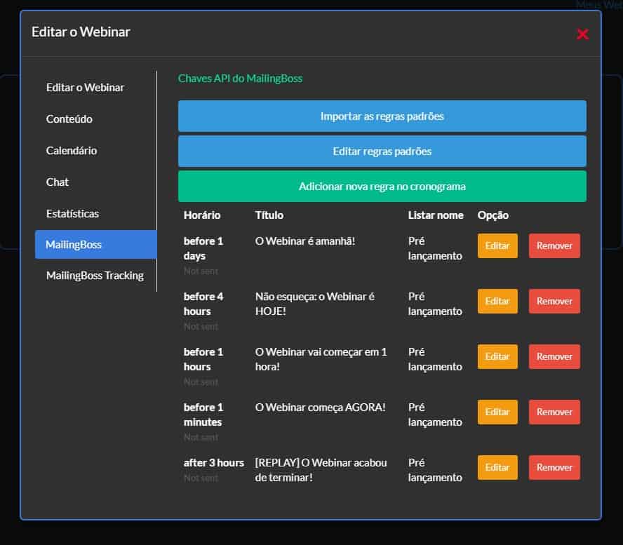 Criar um Webinar na Builderall 7 webinar ligado ao e mail marketing