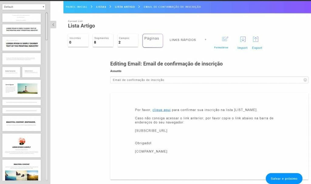 04 e mail de confirmação de inscrição do Mailingboss